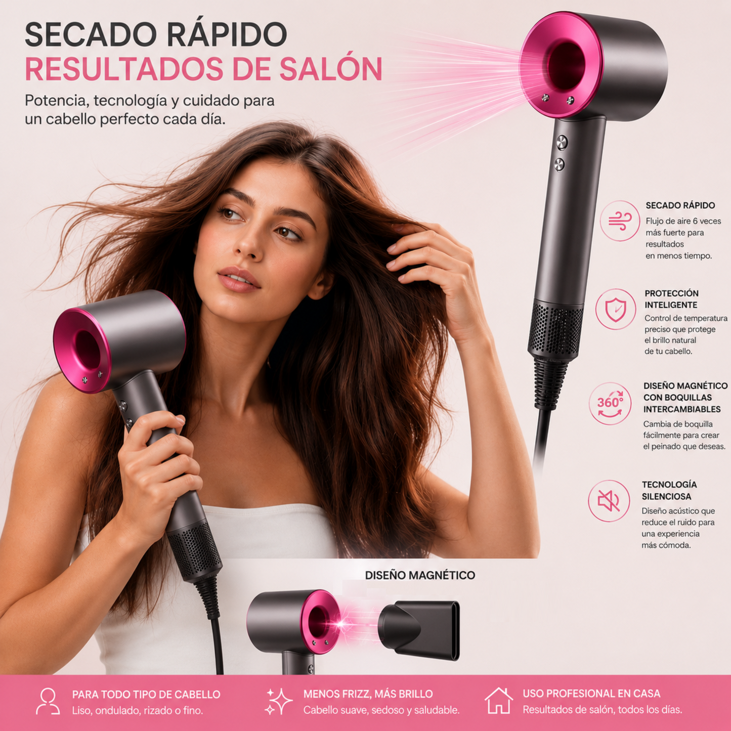 QORII | Secador Iónico Profesional tipo Dyson